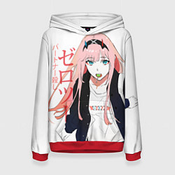 Толстовка-худи женская Zero Two, Darling in the Franx, цвет: 3D-красный