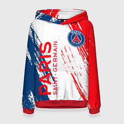 Толстовка-худи женская ФК ПСЖ FC PSG PARIS SG, цвет: 3D-красный