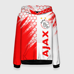 Толстовка-худи женская FC AJAX AMSTERDAM ФК АЯКС, цвет: 3D-черный