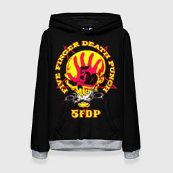 Толстовка-худи женская Five Finger Death Punch FFDP, цвет: 3D-меланж