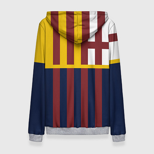 Женская толстовка BARCELONA FC БАРСЕЛОНА ФК BARCA / 3D-Меланж – фото 2