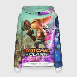 Толстовка-худи женская Ratchet & Clank: Rift Apart, цвет: 3D-белый