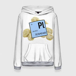 Толстовка-худи женская Пельмений, цвет: 3D-меланж