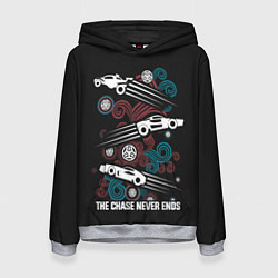Женская толстовка The chase never ends