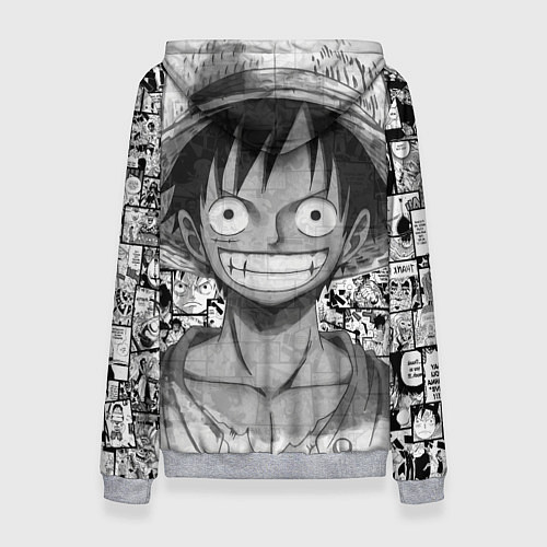 Женская толстовка Луфи улыбается one piece / 3D-Меланж – фото 2
