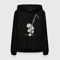 Толстовка-худи женская Nier - Sword and Flowers, цвет: 3D-черный