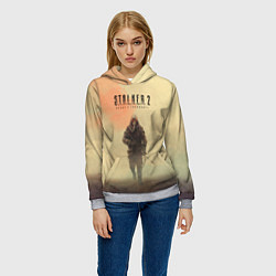 Толстовка-худи женская Сталкер одиночка, цвет: 3D-меланж — фото 2