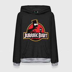 Толстовка-худи женская Jurassic Bart, цвет: 3D-меланж
