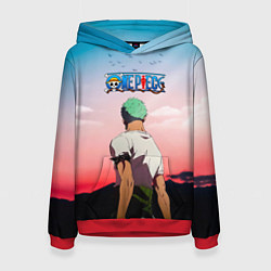 Толстовка-худи женская Ророноа Зоро эпичный One Piece, цвет: 3D-красный