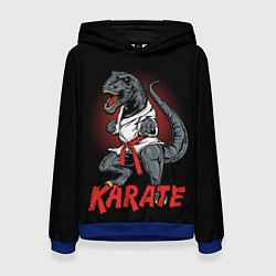 Толстовка-худи женская KARATE T-REX, цвет: 3D-синий