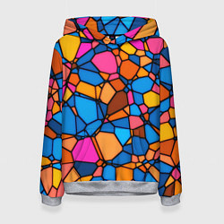 Толстовка-худи женская Mosaic, цвет: 3D-меланж
