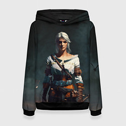 Толстовка-худи женская THE WITCHER CIRI, цвет: 3D-черный