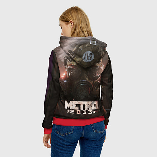 Женская толстовка MERTO 2033 ПРОТИВОГАЗ / 3D-Красный – фото 4