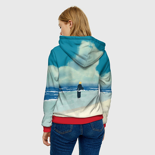 Женская толстовка МАЙКИ В ОДИНОЧЕСТВЕ / 3D-Красный – фото 4