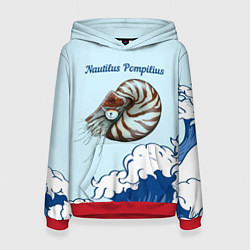 Толстовка-худи женская Nautilus Pompilius океан, цвет: 3D-красный
