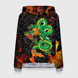 Толстовка-худи женская Дракон Огонь Dragon Fire, цвет: 3D-меланж
