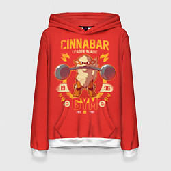 Толстовка-худи женская Спортзал Синнабара, цвет: 3D-белый