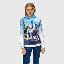 Толстовка-худи женская О моём перерождении в слизь, цвет: 3D-белый — фото 2