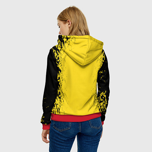 Женская толстовка CYBERPUNK 2077 КИБЕРПАНК 2077 / 3D-Красный – фото 4