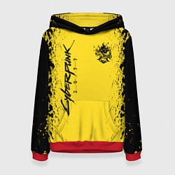 Толстовка-худи женская CYBERPUNK 2077 КИБЕРПАНК 2077, цвет: 3D-красный