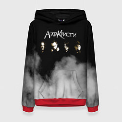 Толстовка-худи женская Агата Кристи группа, цвет: 3D-красный