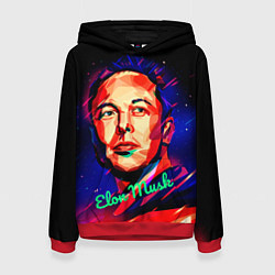 Толстовка-худи женская ElonMuskА НА ВАС НЕТ, цвет: 3D-красный