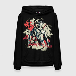 Толстовка-худи женская Ass annihilator SF 3D, цвет: 3D-черный