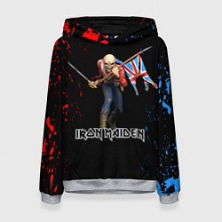 Толстовка-худи женская IRON MAIDEN АЙРОН МЕЙДЕН Z, цвет: 3D-меланж