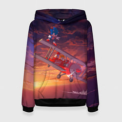 Толстовка-худи женская AMY ROSE SONIC СОНИК Z, цвет: 3D-черный