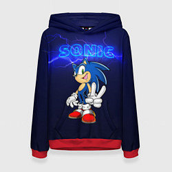 Толстовка-худи женская SONIK СУПЕР СОНИК, цвет: 3D-красный