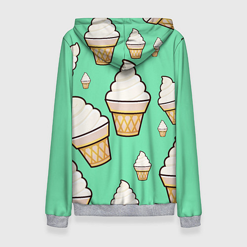 Женская толстовка Мороженое - Ice Cream Party / 3D-Меланж – фото 2