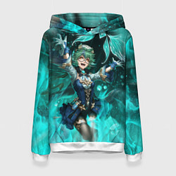Толстовка-худи женская Сахароза Genshin Impact Геншин Импакт Z, цвет: 3D-белый
