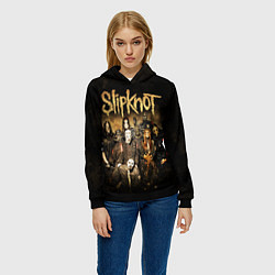 Толстовка-худи женская Slipknot, цвет: 3D-черный — фото 2