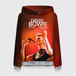 Толстовка-худи женская Brilliant Live Adventures - David Bowie, цвет: 3D-меланж