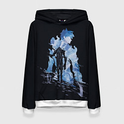 Толстовка-худи женская Solo leveling силуэт, цвет: 3D-белый