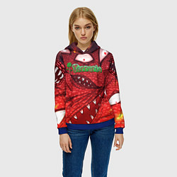 Толстовка-худи женская Terraria Wall of Flesh, цвет: 3D-синий — фото 2