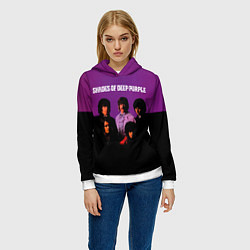 Толстовка-худи женская Shades of Deep Purple, цвет: 3D-белый — фото 2