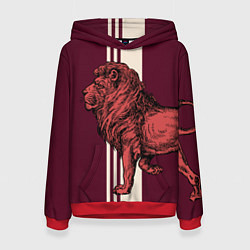 Толстовка-худи женская Король Лев Lion King цвета 3D-красный — фото 1