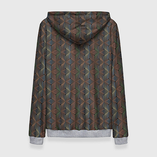 Женская толстовка Абстракция из разноцветных треугольников из линий / 3D-Меланж – фото 2