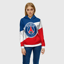 Толстовка-худи женская Paris Saint-Germain FC, цвет: 3D-белый — фото 2