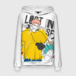 Толстовка-худи женская Итадори Юдзи - Jujutsu Kaisen, цвет: 3D-белый