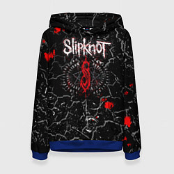 Толстовка-худи женская Slipknot Rock Слипкнот Музыка Рок Гранж, цвет: 3D-синий