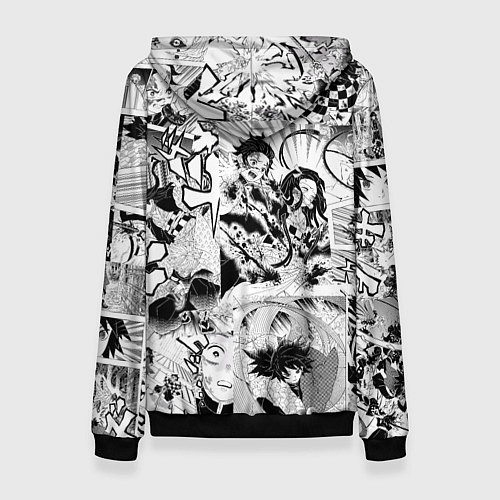 Женская толстовка Клинок, рассекающий демонов, МАНГА / 3D-Черный – фото 2