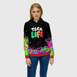 Толстовка-худи женская Toca Life, цвет: 3D-красный — фото 2