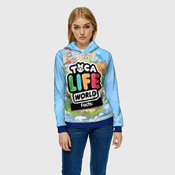 Толстовка-худи женская Toca Life World, цвет: 3D-синий — фото 2