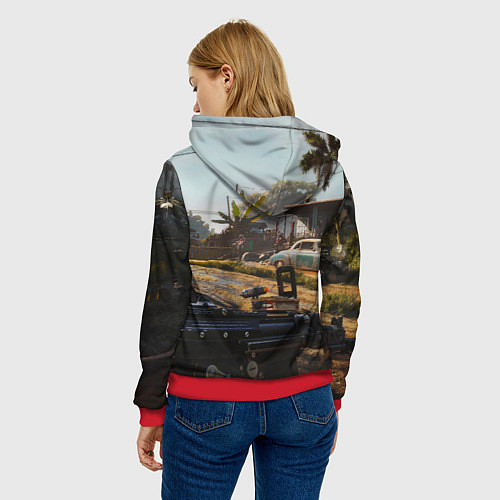 Женская толстовка Far Cry 6 game art / 3D-Красный – фото 4