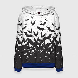 Толстовка-худи женская Летучие кровососы, цвет: 3D-синий