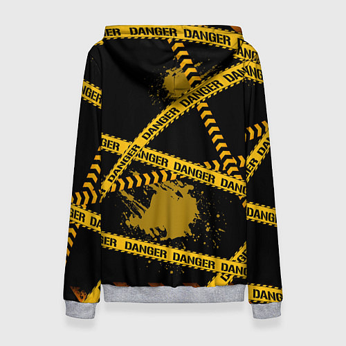 Женская толстовка Лента DANGER / 3D-Меланж – фото 2