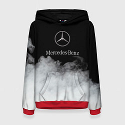 Толстовка-худи женская Mercedes-Benz Облака, цвет: 3D-красный
