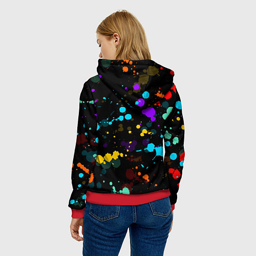 Женская толстовка TOCA BOCA RAINBOW PAINTS ТОКА БОКА РАДУЖНЫЕ КРАСКИ / 3D-Красный – фото 4